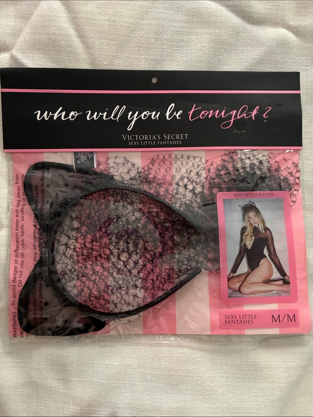 Victoria's Secret Black Lace Cat Ear Headband